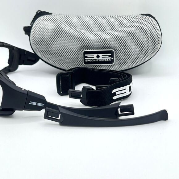 Epoch Eyewear Hybrid Motorcycle Glasses Clear Lens Foam Padded w/ Case - Picture 3 of 8